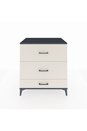 Kronos Şifonyer 3 Çekmeceli 88x59x96 Antrasit-Aytaşı