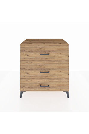 Kronos Şifonyer 3 Çekmeceli 88x59x96 Çam-Çam