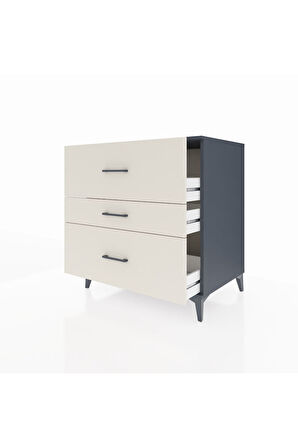 Kronos Şifonyer 3 Çekmeceli 88x59x96 Antrasit-Aytaşı