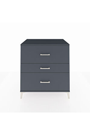 Kronos Şifonyer 3 Çekmeceli 88x59x96 Antrasit-Antrasit