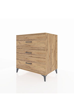 Kronos Şifonyer 3 Çekmeceli 88x59x96 Çam-Çam