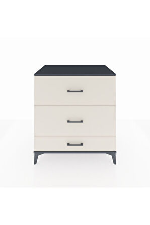 Kronos Şifonyer 3 Çekmeceli 88x59x96 Antrasit-Aytaşı