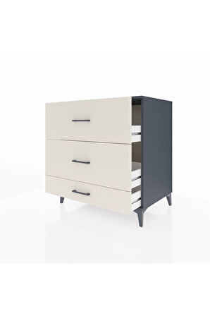 Kronos Şifonyer 3 Çekmeceli 88x59x96 Antrasit-Aytaşı