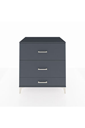 Kronos Şifonyer 3 Çekmeceli 88x59x96 Antrasit-Antrasit