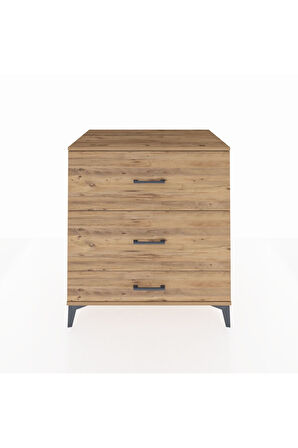 Kronos Şifonyer 3 Çekmeceli 88x59x96 Çam-Çam