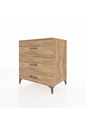 Kronos Şifonyer 3 Çekmeceli 88x59x96 Çam-Çam