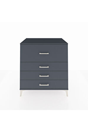 Kronos Şifonyer 4 Çekmeceli 88x59x96 Antrasit-Antrasit