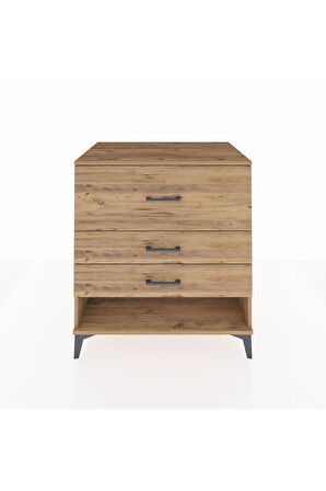 Kronos Şifonyer 3 Çekmeceli 88x59x96 Çam-Çam