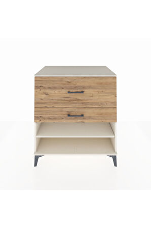 Kronos Şifonyer Tek Raflı 2 Çekmeceli 88x59x96 Aytaşı-Çam