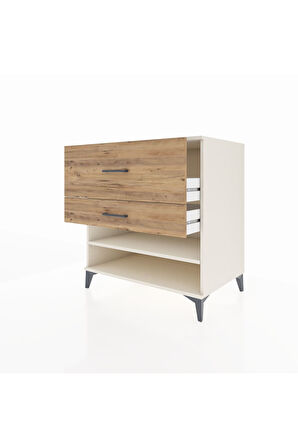 Kronos Şifonyer Tek Raflı 2 Çekmeceli 88x59x96 Aytaşı-Çam