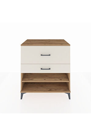 Kronos Şifonyer Tek Raflı 2 Çekmeceli 88x59x96 Çam-Aytaşı