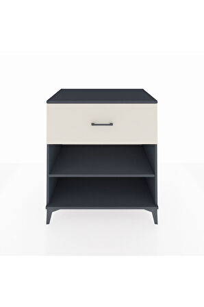 Kronos Şifonyer Tek Raflı Tek Çekmeceli 88x59x96 Antrasit-Aytaşı