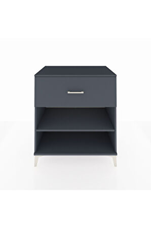 Kronos Şifonyer Tek Raflı Tek Çekmeceli 88x59x96 Antrasit-Antrasit