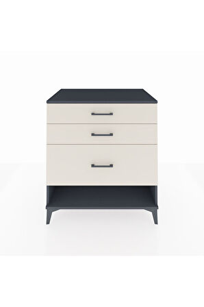 Kronos Şifonyer 3 Çekmeceli 88x59x96 Antrasit-Aytaşı