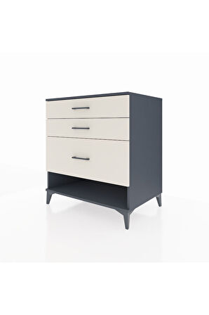 Kronos Şifonyer 3 Çekmeceli 88x59x96 Antrasit-Aytaşı