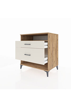 Kronos Şifonyer Tek Raflı 2 Çekmeceli 88x59x96 Çam-Aytaşı