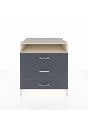 Kronos Şifonyer Tek Raflı 3 Çekmeceli 88x59x96 Aytaşı-Antrasit