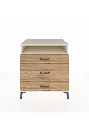 Kronos Şifonyer Tek Raflı 3 Çekmeceli 88x59x96 Aytaşı-Çam