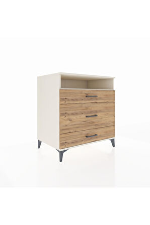 Kronos Şifonyer Tek Raflı 3 Çekmeceli 88x59x96 Aytaşı-Çam