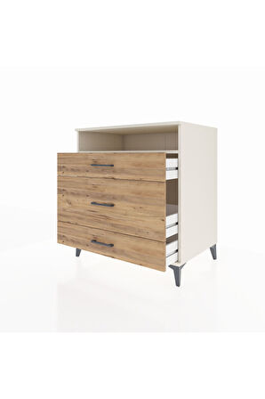 Kronos Şifonyer Tek Raflı 3 Çekmeceli 88x59x96 Aytaşı-Çam