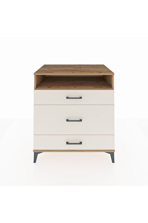 Kronos Şifonyer Tek Raflı 3 Çekmeceli 88x59x96 Çam-Aytaşı