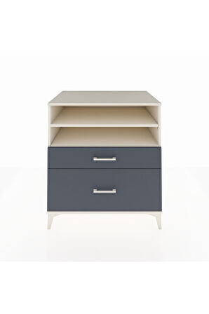 Kronos Şifonyer 2 Raflı 2 Çekmeceli 88x59x96 Aytaşı-Antrasit