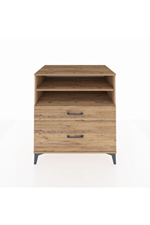 Kronos Şifonyer 2 Raflı 2 Çekmeceli 88x59x96 Çam-Çam