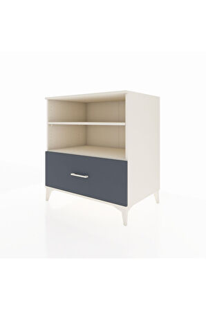 Kronos Şifonyer 2 Raflı Tek Çekmeceli 88x59x96 Aytaşı-Antrasit