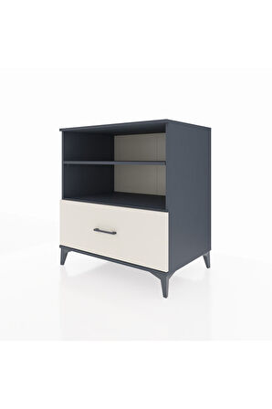 Kronos Şifonyer 2 Raflı Tek Çekmeceli 88x59x96 Antrasit-Aytaşı