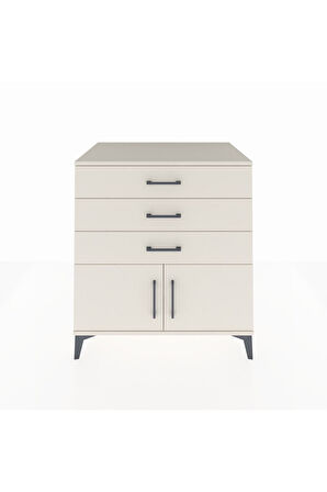 Kronos Şifonyer Tek Raflı 3 Çekmeceli 2 Kapaklı 88x59x96 Aytaşı-Aytaşı