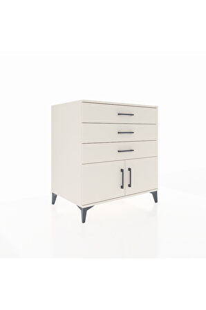 Kronos Şifonyer Tek Raflı 3 Çekmeceli 2 Kapaklı 88x59x96 Aytaşı-Aytaşı