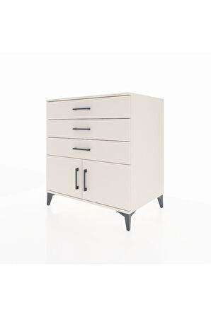 Kronos Şifonyer Tek Raflı 3 Çekmeceli 2 Kapaklı 88x59x96 Aytaşı-Aytaşı