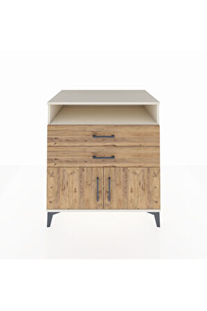 Kronos Şifonyer 2 Raflı 2 Çekmeceli 2 Kapaklı 88x59x96 Aytaşı-Çam