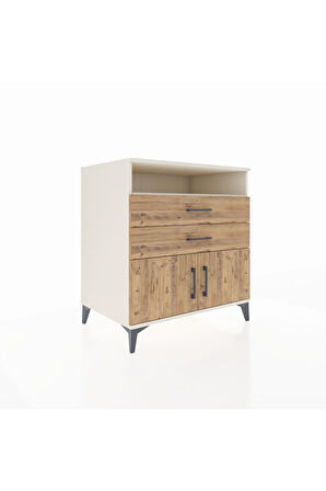 Kronos Şifonyer 2 Raflı 2 Çekmeceli 2 Kapaklı 88x59x96 Aytaşı-Çam