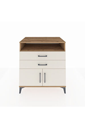 Kronos Şifonyer 2 Raflı 2 Çekmeceli 2 Kapaklı 88x59x96 Çam-Aytaşı