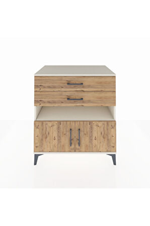 Kronos Şifonyer 2 Raflı 2 Çekmeceli 2 Kapaklı 88x59x96 Aytaşı-Çam