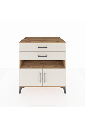 Kronos Şifonyer 2 Raflı 2 Çekmeceli 2 Kapaklı 88x59x96 Çam-Aytaşı