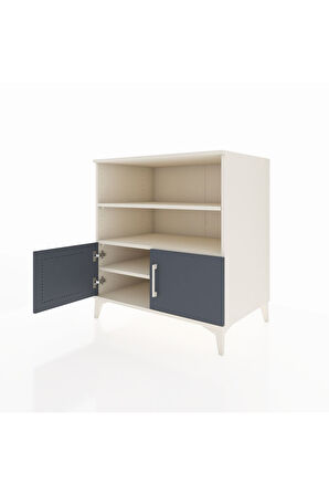 Kronos Şifonyer 3 Raflı 2 Kapaklı 88x59x96 Aytaşı-Antrasit