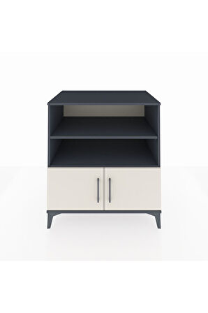 Kronos Şifonyer 3 Raflı 2 Kapaklı 88x59x96 Antrasit-Aytaşı