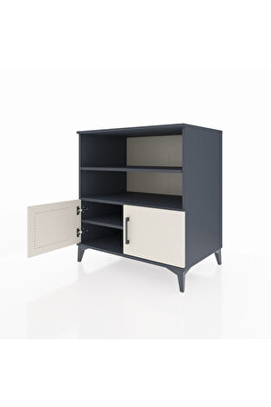 Kronos Şifonyer 3 Raflı 2 Kapaklı 88x59x96 Antrasit-Aytaşı