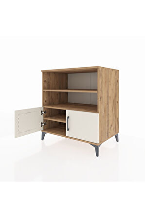 Kronos Şifonyer 3 Raflı 2 Kapaklı 88x59x96 Çam-Aytaşı