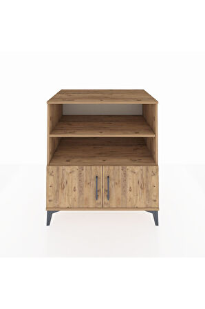 Kronos Şifonyer 3 Raflı 2 Kapaklı 88x59x96 Çam-Çam