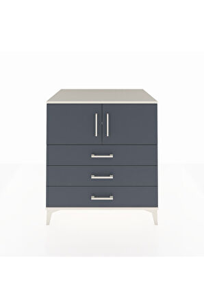 Kronos Şifonyer 2 Raflı 3 Çekmeceli 2 Kapaklı 88x59x96 Aytaşı-Antrasit