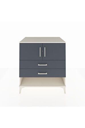 Kronos Şifonyer 2 Raflı 2 Çekmeceli 2 Kapaklı 88x59x96 Aytaşı-Antrasit