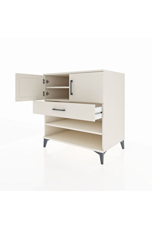 Kronos Şifonyer 3 Raflı Tek Çekmeceli 2 Kapaklı 88x59x96 Aytaşı-Aytaşı