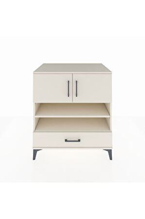 Kronos Şifonyer 4 Raflı Tek Çekmeceli 2 Kapaklı 88x59x96 Aytaşı-Aytaşı