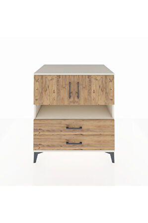 Kronos Şifonyer 3 Raflı 2 Çekmeceli 2 Kapaklı 88x59x96 Aytaşı-Çam