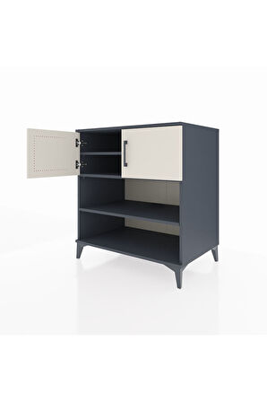 Kronos Şifonyer 3 Raflı 2 Kapaklı 88x59x96 Antrasit-Aytaşı