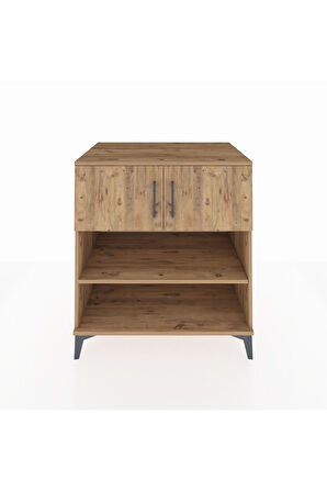 Kronos Şifonyer 3 Raflı 2 Kapaklı 88x59x96 Çam-Çam