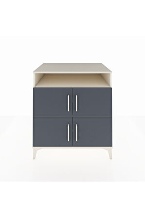 Kronos Şifonyer 4 Raflı 4 Kapaklı 88x59x96 Aytaşı-Antrasit